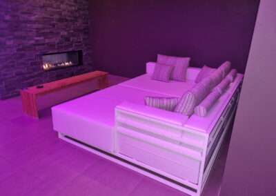Loungebed XXL in pink light